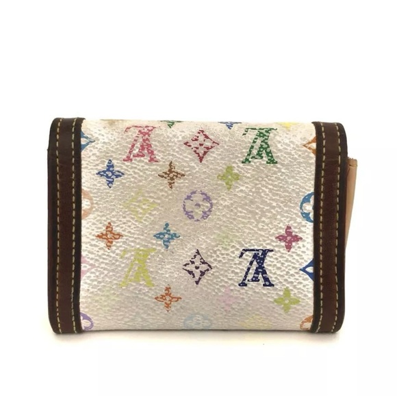 Louis Vuitton Monogram Multicolor Porte Monnaie Plat Coin Purse Wallet - Picture 6 of 6